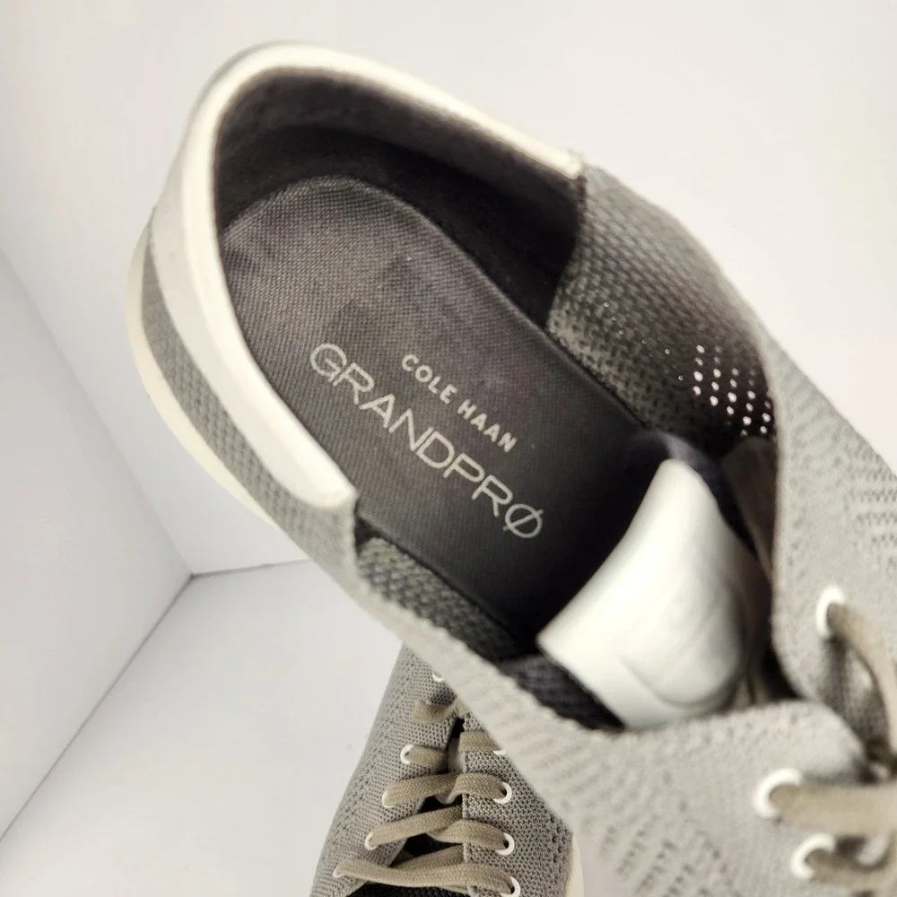 Cole Haan Men's Grand Pro Comfortable Mesh Lace-up Gray/White Sneakers Size 13M